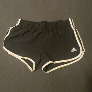 Adidas Women's Black Athletic Shorts with White Trim